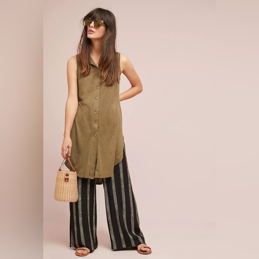 Anthropologie T.La Gambier Tunic, Green, Size XS